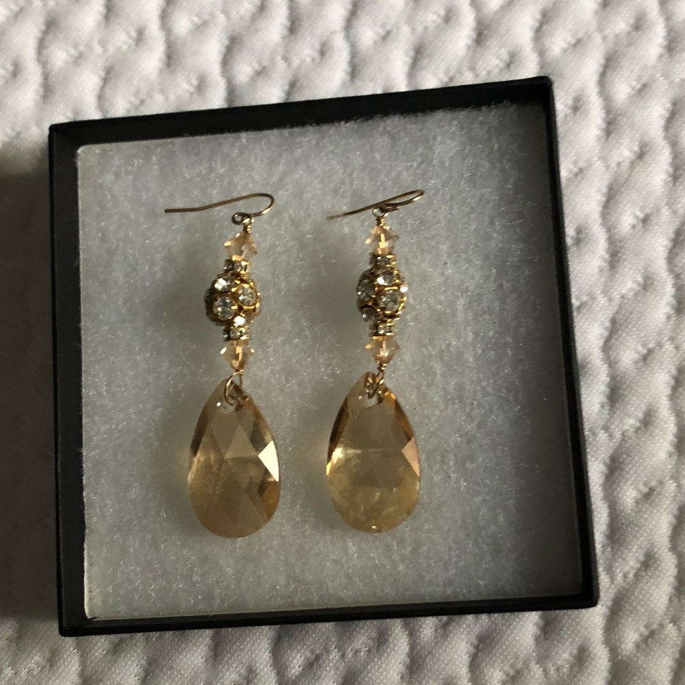 Brand New Gold/Amber Earrings